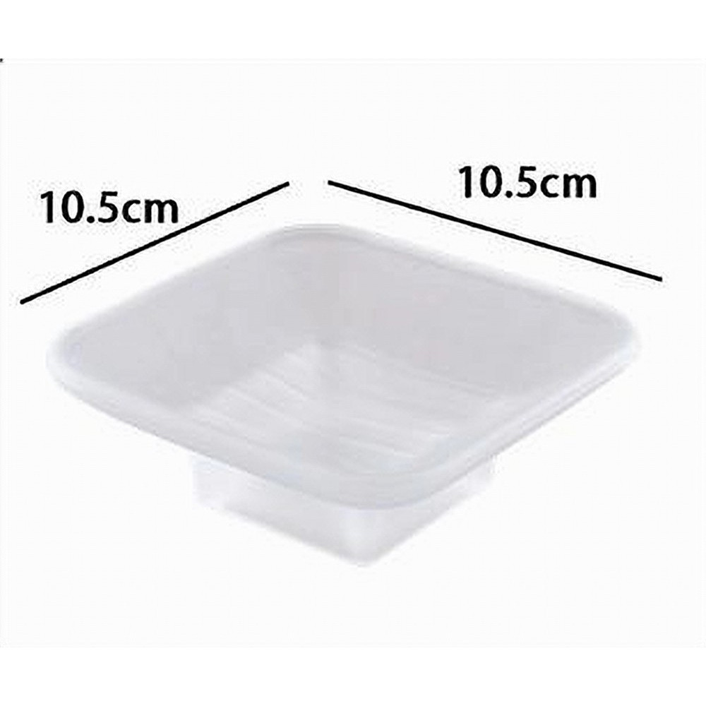 PIATTINO RICAMBIO PORTA SAPONE IN VETRO SATINATO QUADRATO BAGNO 87264