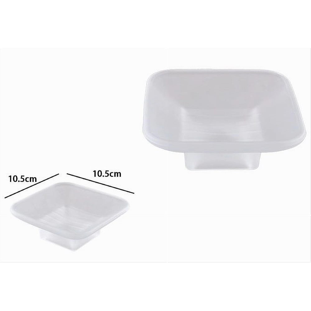 PIATTINO RICAMBIO PORTA SAPONE IN VETRO SATINATO QUADRATO BAGNO 87264