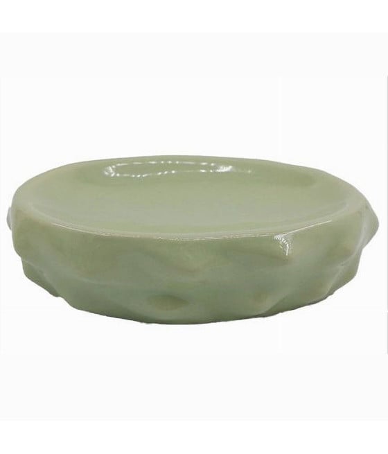 PIATTINO PER SAPONE PORTA SAPONETTA VERDE EFFETTO CACTUS BAGNO 79935