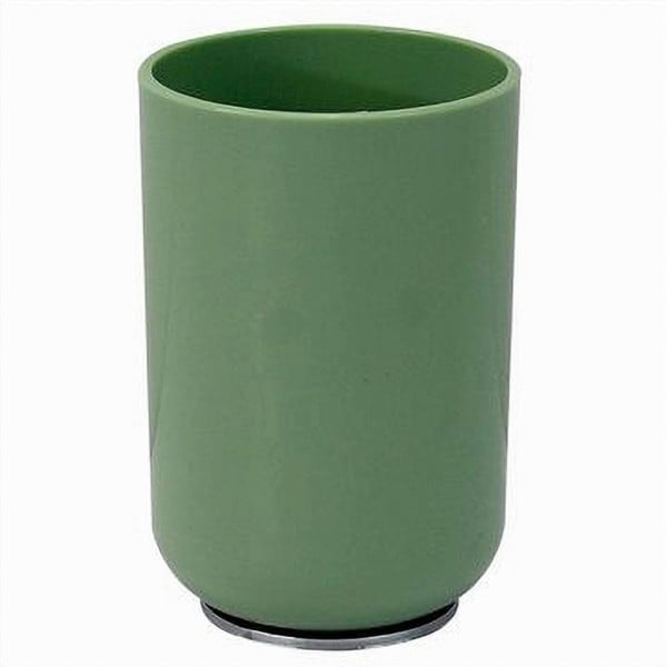 BICCHIERE PORTA SPAZZOLINI DENTIFRICIO VERDE SILVER ARREDO BAGNO 79876