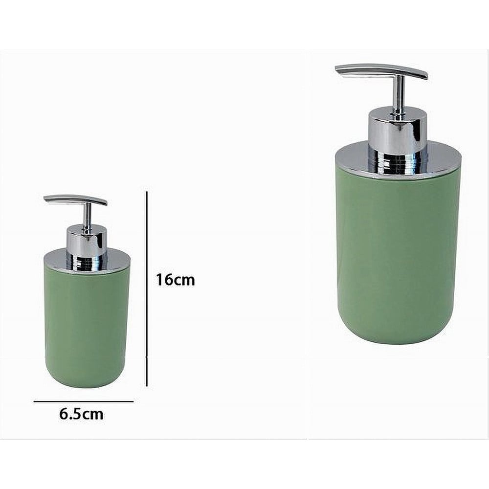 DISPENSER PORTA SAPONE LIQUIDO VERDE SILVER PER RICAMBIO BAGNO 79874
