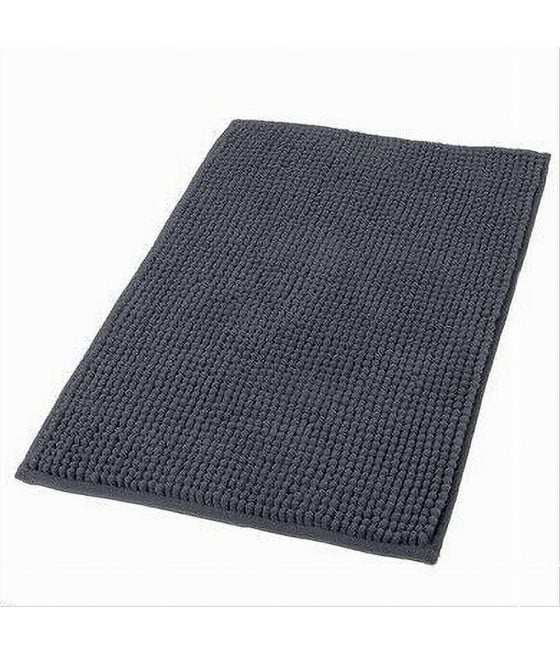 TAPPETO ANTISCIVOLO PER BAGNO ARREDO 40 X 70CM NERO GRIGIO SCURO 69743