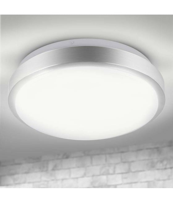 PLAFONIERA LED ROTONDA 12W LUCE BIANCA NATURALE LAMPADA SOFFITO 29,5CM