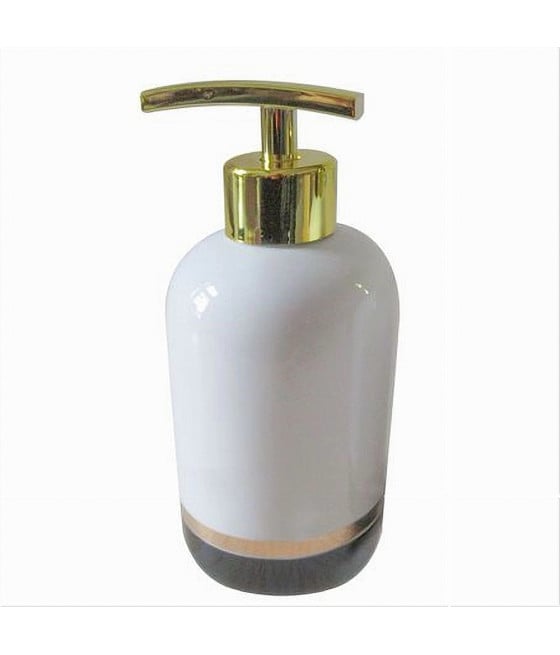 DISPENSER PORTA SAPONE LIQUIDO BIANCO RIGA BASSA DORATA NERA BAGNO