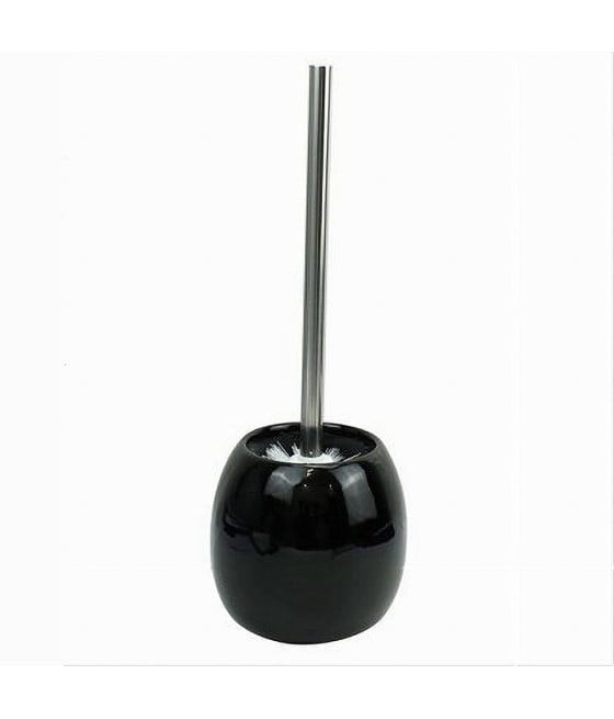 PORTASCOPINO IN CERAMICA NERO CON SCOPINO MODERNO ARREDO BAGNO 79251
