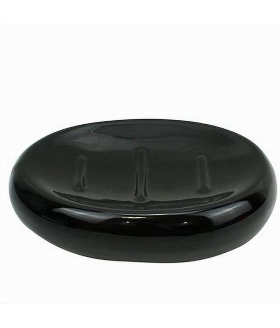 PIATTINO PER SAPONE CERAMICA NERA PORTA SAPONETTA MODERNO BAGNO 79250