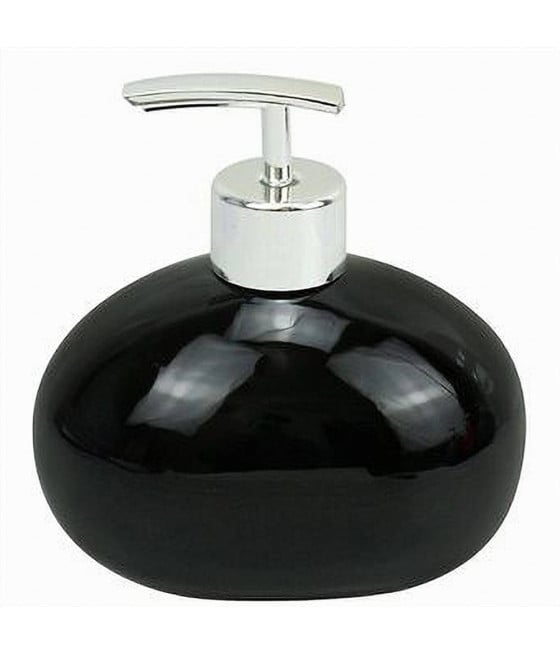 DISPENSER PER SAPONE LIQUIDO CERAMICA NERO DOSATORE ARREDO BAGNO 79248
