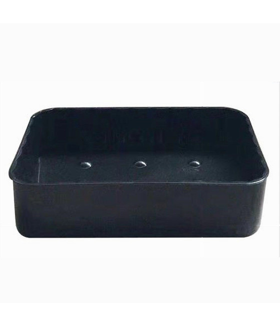 PORTASAPONE SAPONETTA DA BAGNO RETTANGOLARE NERO RIGATO ARREDO 79196