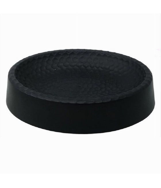 PIATTINO PER SAPONE NERO PORTASAPONETTA MODERNO ACCESSORI BAGNO 79184