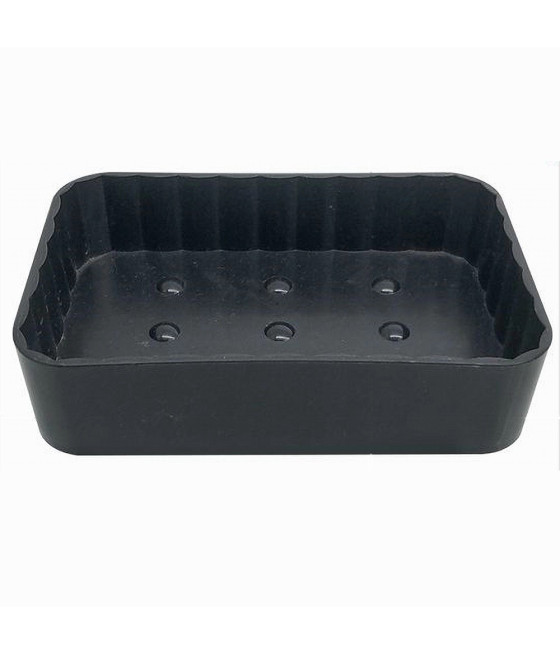 PORTASAPONE SAPONETTA DA BAGNO RETTANGOLARE GRIGIO SCURO RIGATO 79172