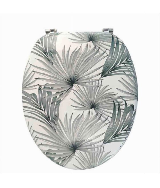 COPRIWATER IN LEGNO MDF BAGNO WC CON STAMPA TROPICALE CERNIERE 87100