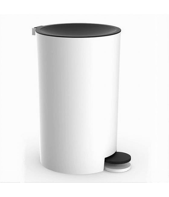 CESTINO PATTUMIERA A PEDALE ARREDO BAGNO BIANCO NERO IN PLASTICA 69769