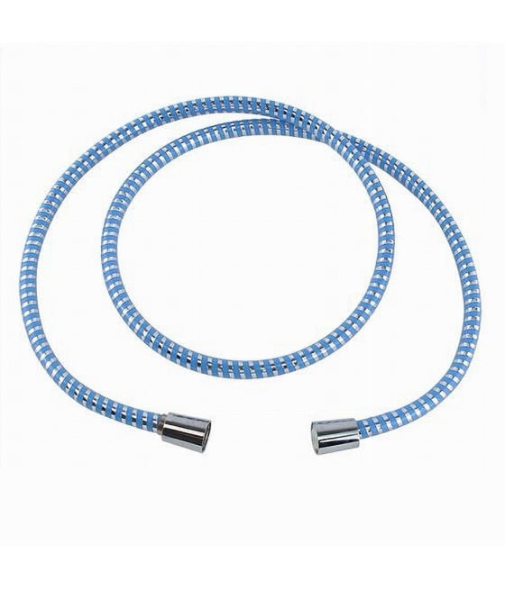 TUBO LACCIO FLESSIBILE DOCCIA 1,8 MT LACCIO PVC RIVESTIMENTO BLU 87297