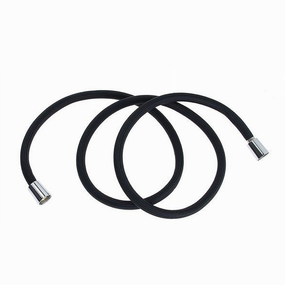 Trade Shop - Tubo Doccia Flessibile 1.8metri Nero Opaco 180cm Bagno Laccio Doccetta Box 87288 -
