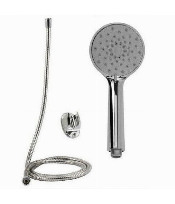 KIT DOCCETTA SOFFIONE DOCCIA BAGNO ROTONDO LACCIO 1,8MT STAFFA 69348