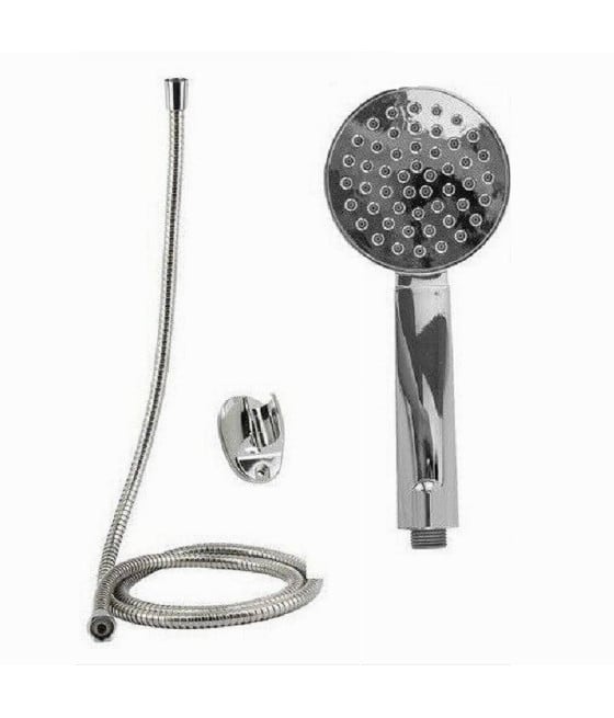 KIT DOCCETTA DOCCINO SOFFIONE BAGNO DOCCIA TONDO LACCIO 1,8 MT STAFFA
