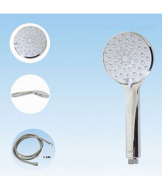 DOCCETTA SOFFIONE DOCCIA TELEFONO MULTIGETTO CON TUBO 1,8M BAGNO 52042