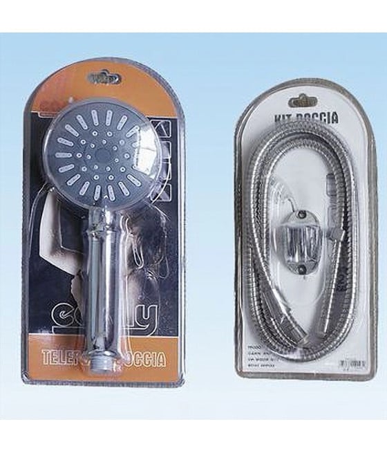DOCCETTA MULTIGETTO TELEFONO DOCCIA BAGNO TUBO 1,8MT SUPPORTO MURO