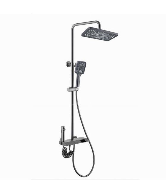 SET SALISCENDI DOCCIA COLONNA BAGNO RUBINETTO SOFFIONE DOCCETTA BIDET