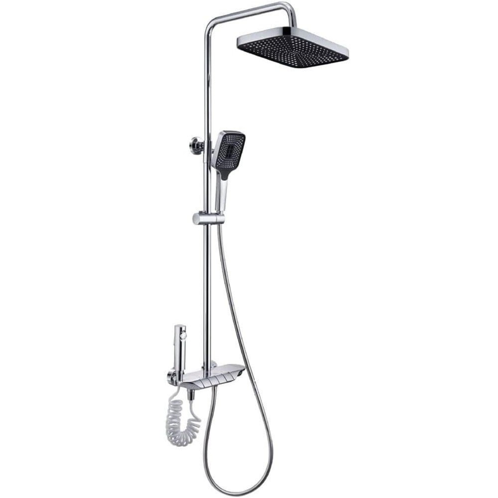 SET SALISCENDI BAGNO COLONNA DOCCIA RUBINETTO SOFFIONE DOCCETTA BIDET