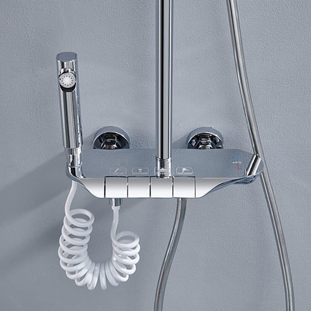 SET SALISCENDI BAGNO COLONNA DOCCIA RUBINETTO SOFFIONE DOCCETTA BIDET