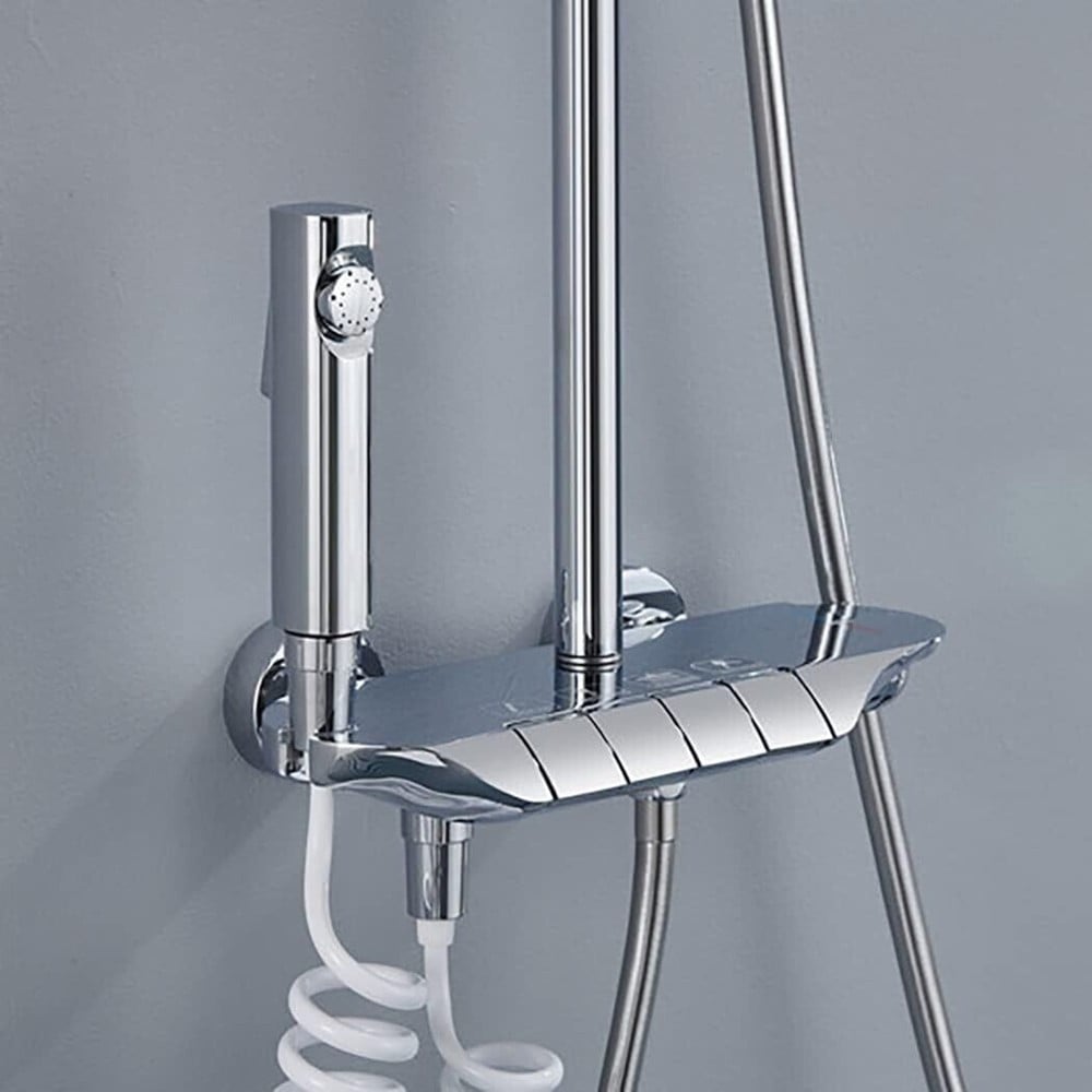 SET SALISCENDI BAGNO COLONNA DOCCIA RUBINETTO SOFFIONE DOCCETTA BIDET