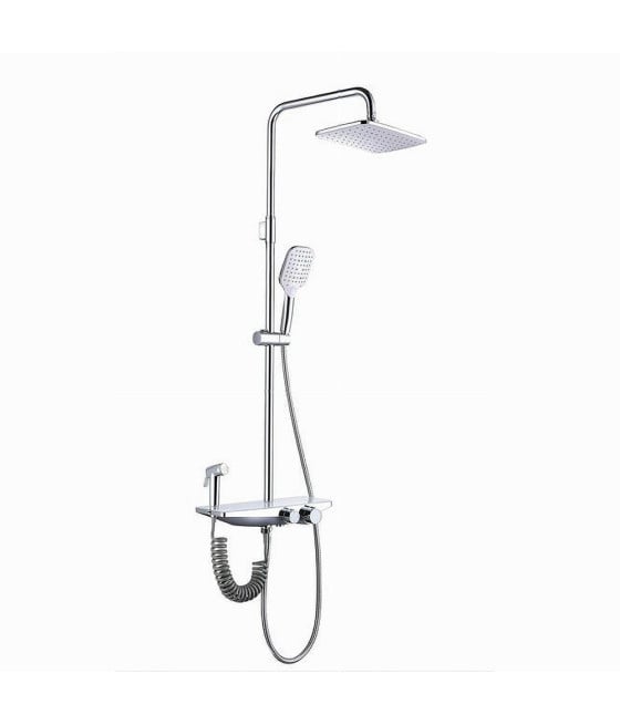 SET SALISCENDI COLONNA DOCCIA BAGNO SOFFIONE DOCCETTA BIDET RUBINETTO