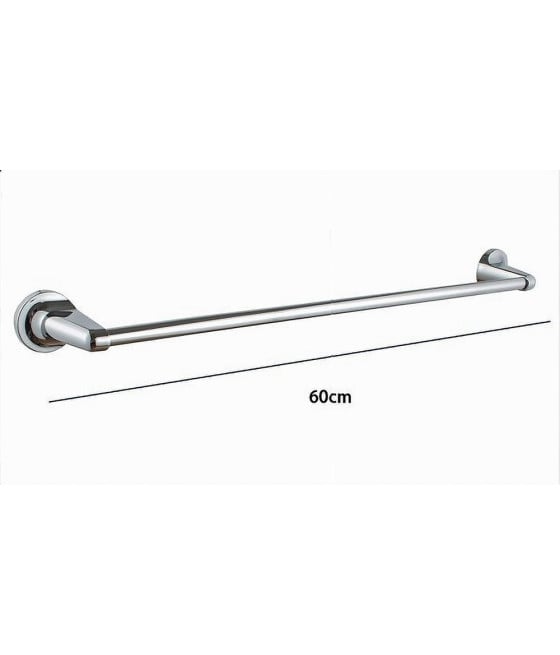 PORTA ASCIUGAMANO CROMATO 60 CM MANIGLIONE A PARETE BAGNO 79813