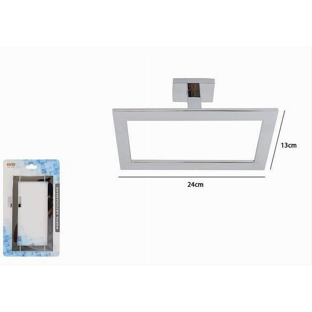 ANELLO PORTA ASCIUGAMANO MODERNO FISSAGGIO A PARETE BAGNO CUBO 87216
