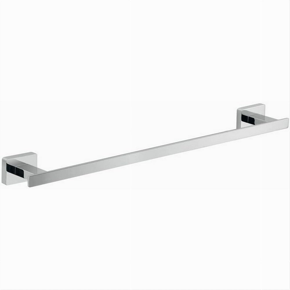 Trade Shop - Porta Asciugamano Acciaio Moderno Fissaggio Parete Arredo Bagno Cubo 60 Cm 87212 -