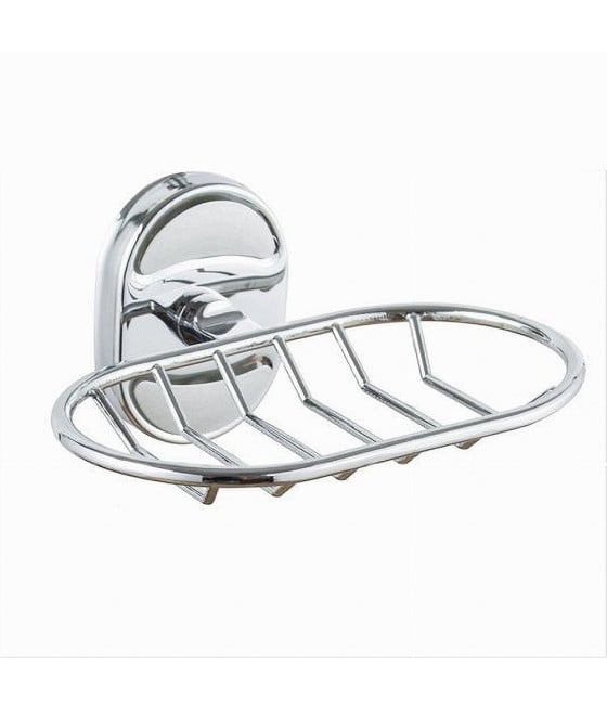 PORTA SAPONE SAPONETTA CROMATA FISSAGGIO PARETE ACCESSORIO BAGNO 52010