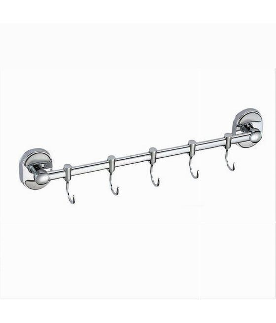 PORTA ASCIUGAMANI APPENDINO 5 GANCI FISSAGGIO PARETE BAGNO OVAL 52006
