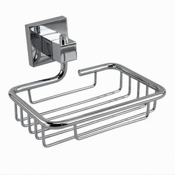 PORTA SAPONE MENSOLA DOPPIO FISSAGGIO A PARETE BAGNO SQUARE 13CM 59184