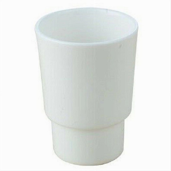 BICCHIERE RICAMBIO PORTA SPAZZOLINO IN CERAMICA BIANCA BAGNO 59346