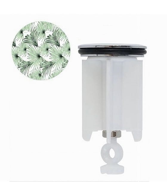 TAPPO PER LAVANDINO BAGNO LAVABO BIDET 40MM CON MOTIVO TROPICALE 87280