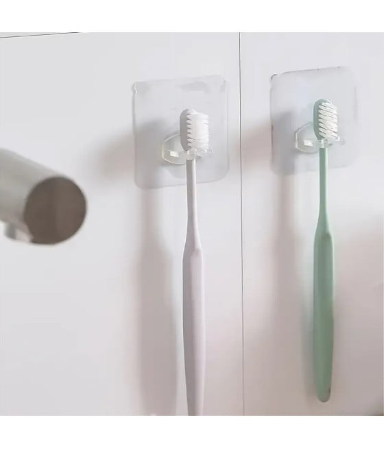 PORTA SPAZZOLINO DA DENTI GANCIO AUTOADESIVO DA PARETE BAGNO 87751