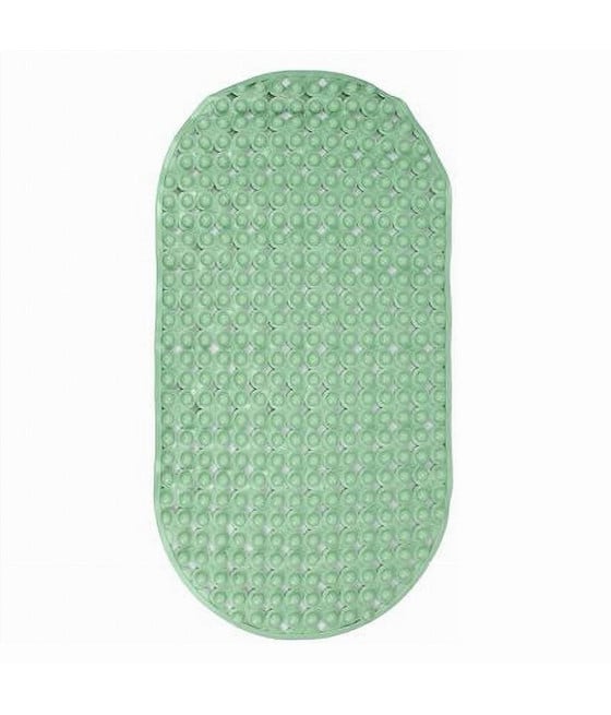 TAPPETO PVC OVALE ANTISCIVOLO VASCA BAGNO DOCCIA 69X36CM 79746 VERDE