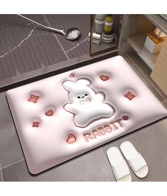 TAPPETO TAPPETINO ANTISCIVOLO BAGNO CARTOON EFFETTO 3D 38X58CM 87222