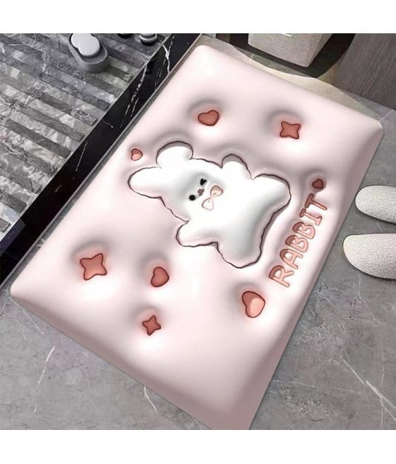 TAPPETO TAPPETINO ANTISCIVOLO BAGNO CARTOON EFFETTO 3D 38X58CM 87222