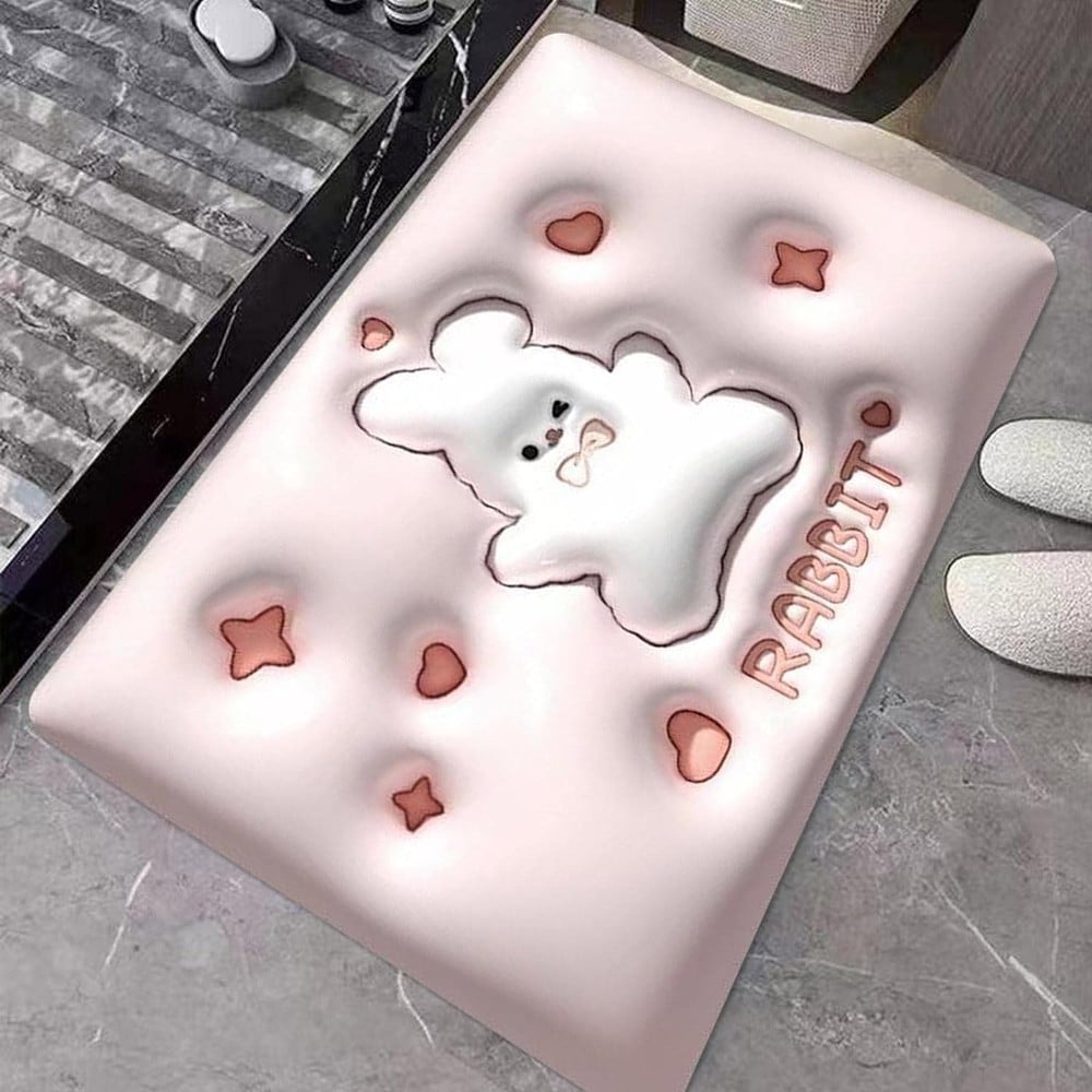 TAPPETO TAPPETINO ANTISCIVOLO BAGNO CARTOON EFFETTO 3D 38X58CM 87222