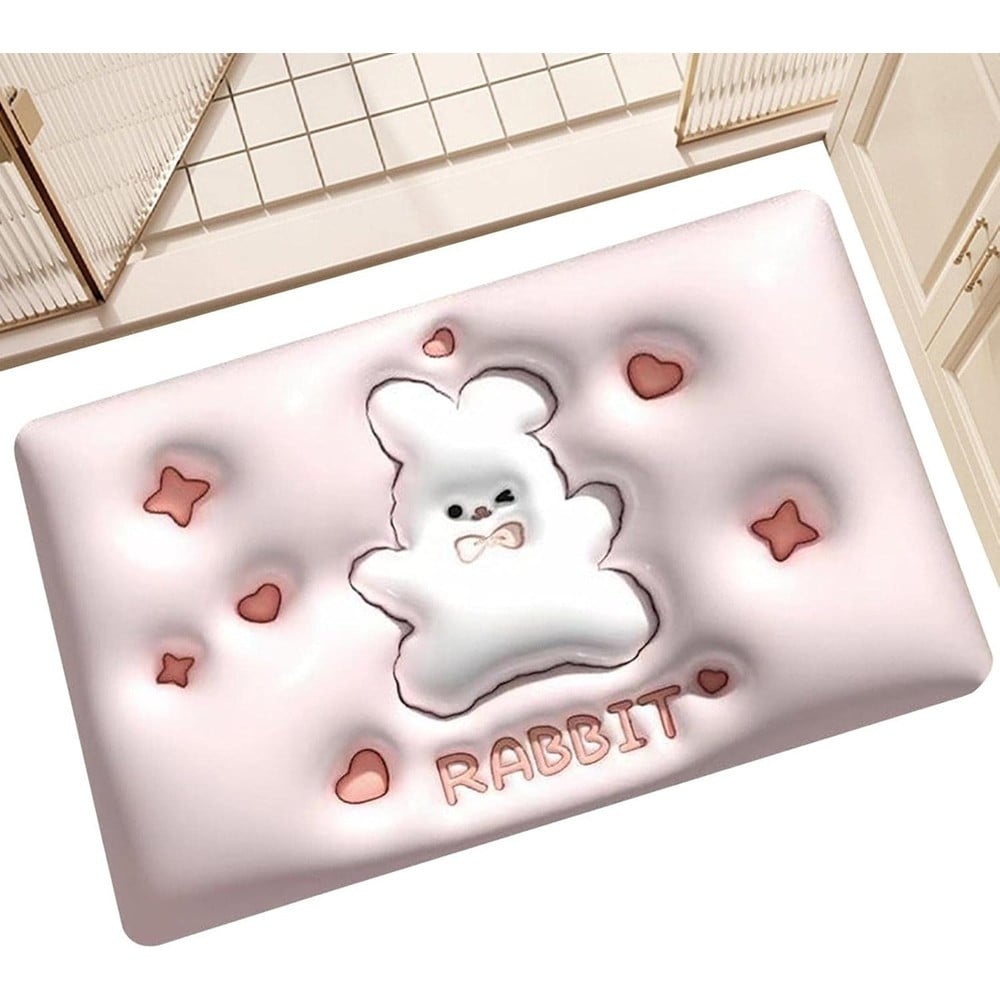 TAPPETO TAPPETINO ANTISCIVOLO BAGNO CARTOON EFFETTO 3D 38X58CM 87222