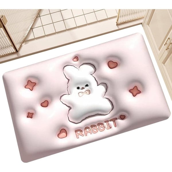 TAPPETO TAPPETINO ANTISCIVOLO BAGNO CARTOON EFFETTO 3D 38X58CM 87222