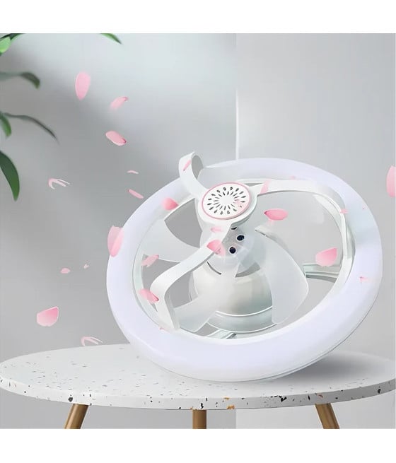 VENTILATORE SOFFITTO CON LUCE LED RGB REGOLABILE CON TELECOMANDO