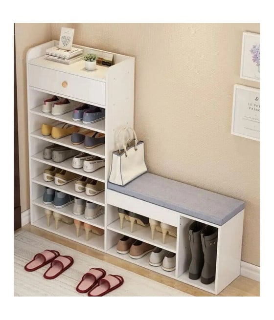 SCARPIERA A 3 STRATI INTEGRATA 116 X 105 X 24CM MOBILE MULTIFUNZIONALE