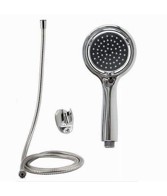 KIT DOCCETTA DOCCINO TONDO SOFFIONE DOCCIA LACCIO 1,8 MT STAFFA BAGNO