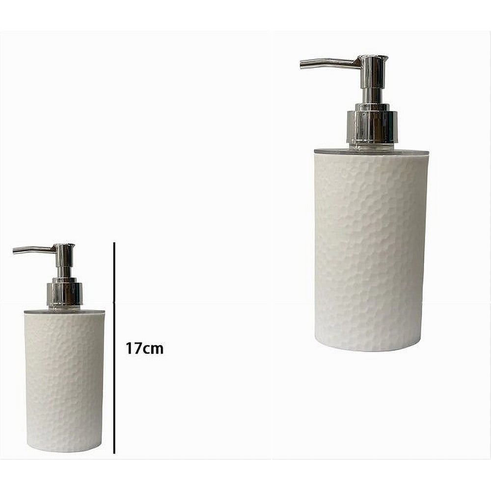 DISPENSER SAPONE LIQUIDO BIANCO LAVORATO ARREDO ACCESSORIO BAGNO 79173
