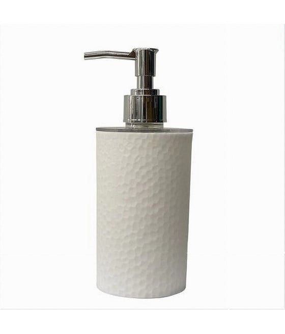 DISPENSER SAPONE LIQUIDO BIANCO LAVORATO ARREDO ACCESSORIO BAGNO 79173