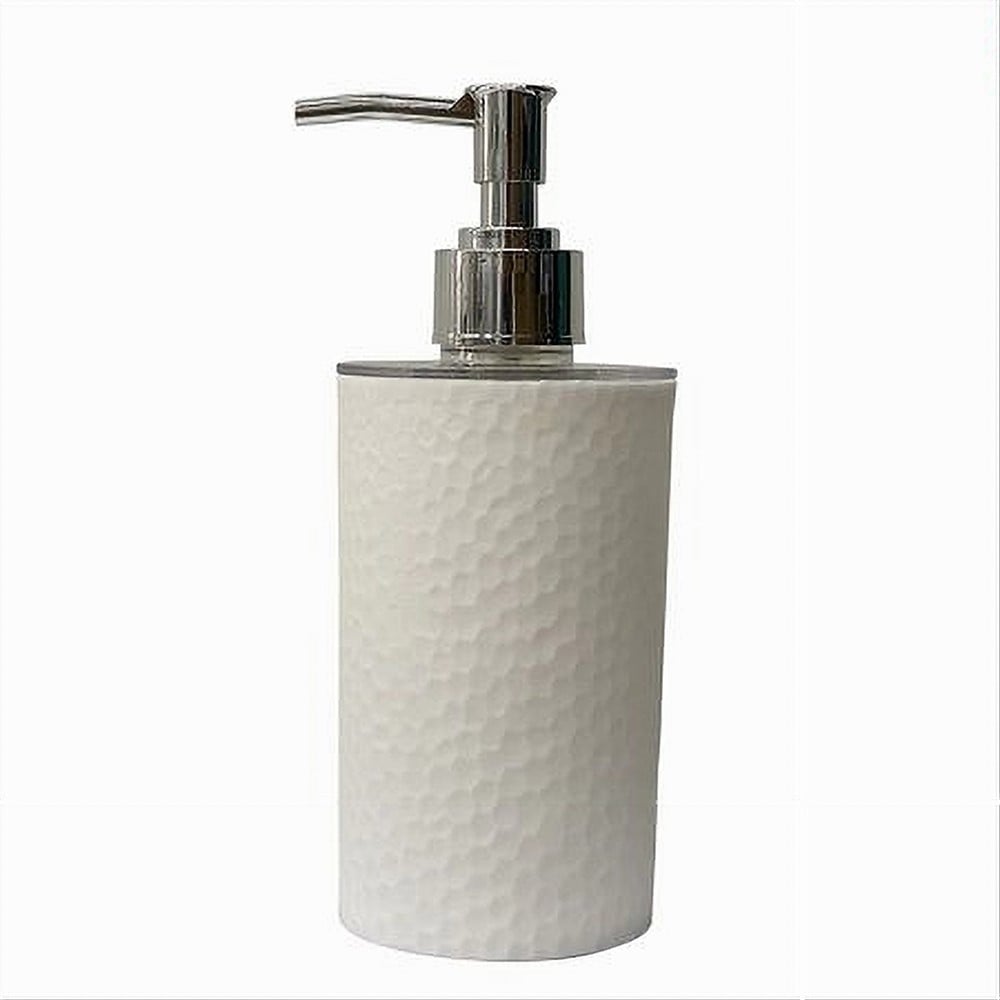 DISPENSER SAPONE LIQUIDO BIANCO LAVORATO ARREDO ACCESSORIO BAGNO 79173