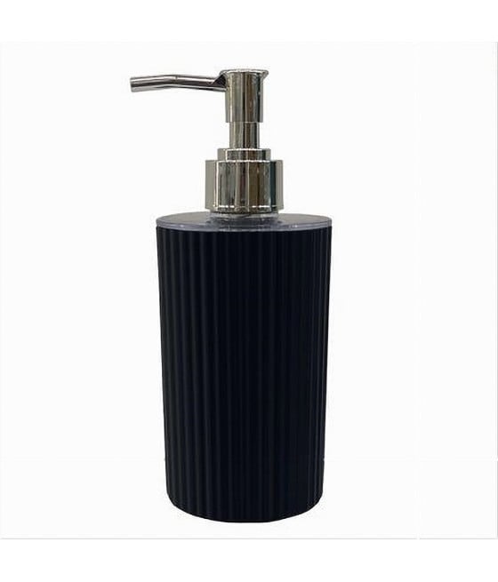 DISPENSER PER SAPONE LIQUIDO LAVANDINO GRIGIO SCURO RIGATO BAGNO 79169