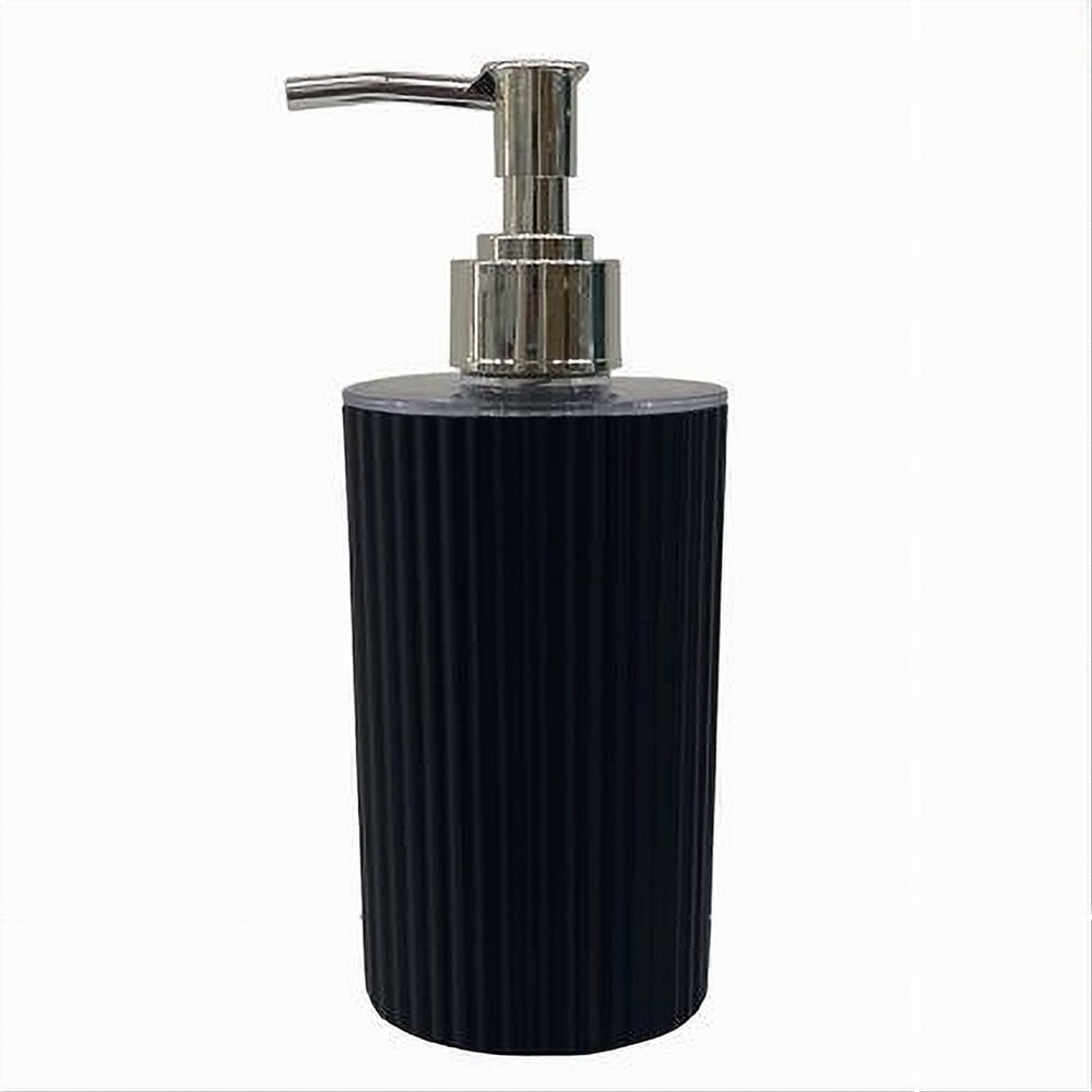 DISPENSER PER SAPONE LIQUIDO LAVANDINO GRIGIO SCURO RIGATO BAGNO 79169